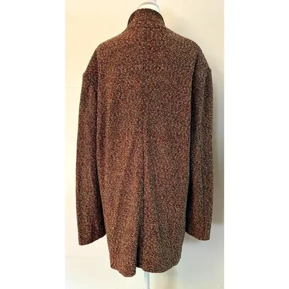 RARE Vintage Missoni Knit Sweater Blazer Shacket Orange Tag Size 52 (US 16) - Picture 3 of 9